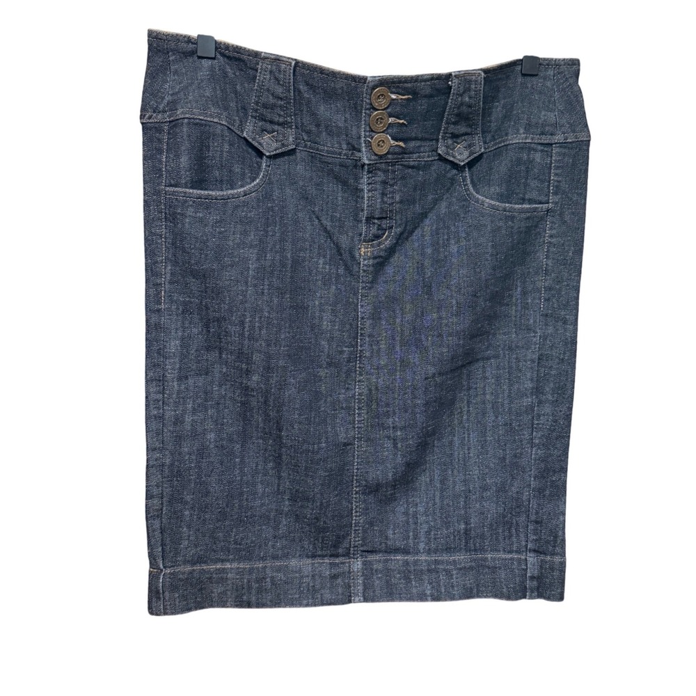Boom Boom Jeans BBJ Denim Skirt Size L Dark Blue Excellent Y2K High Waist